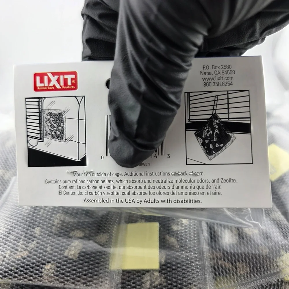 Lixit Exit Odor Activated Carbon Zeolite Pouches Small Animal 30ct Gray NEW